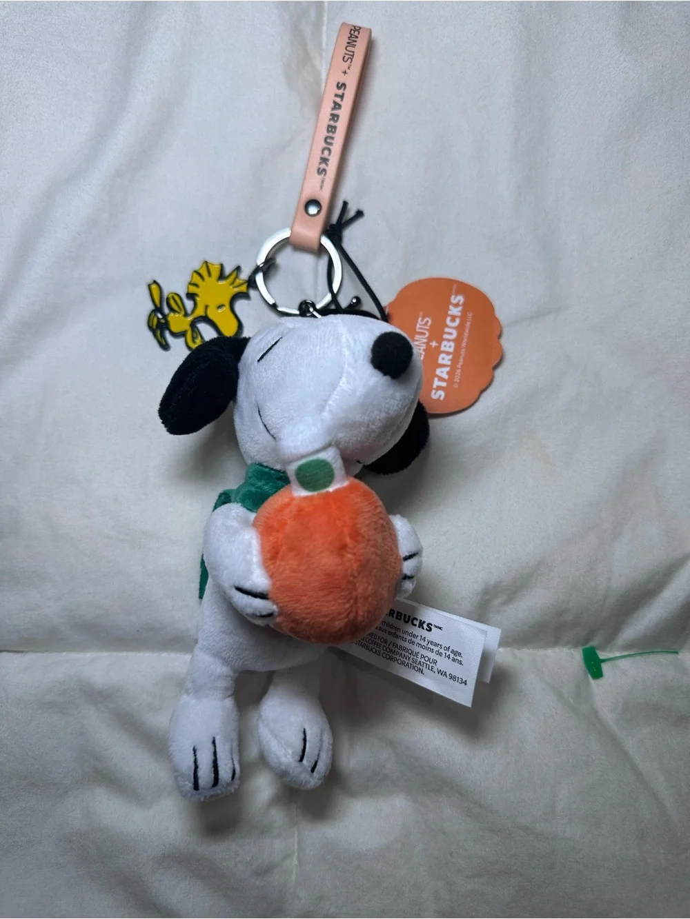 Starbucks Snoopy Pumpkin Plush Keychain